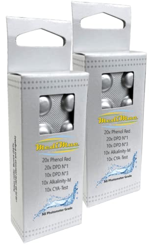 Refill Pack für PoolLAB - auch geeignet für andere Handphotometer - original PoolLAB Reagenzien - Tablettenanzahl (140) von MediMuc