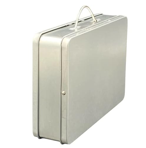 Reisekoffer Blank - Mini Dose - rechteckige Bonbondose mit Henkel - lebensmittelecht - Volumen 0,8L - Maße: 17,4 x 11,5 x 4,0 cm von MediMuc
