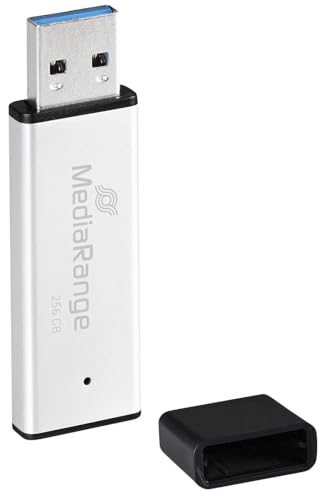 MediaRange USB 3.0 Hochleistungs Speicherstick 256GB - Mini USB Flash-Laufwerk mit hochwertigem Aluminium Gehäuse, externe Speichererweiterung mit Lesegeschwindigkeit von bis zu 300 MB/s, Farbe Silber MediaRange USB 3.0 Hochleistungs Speicherstick 256GB - Mini USB Flash-Laufwerk mit hochwertigem Aluminium Gehäuse, externe Speichererweiterung mit Lesegeschwindigkeit von bis zu 300 MB/s, Farbe Silber von MediaRange