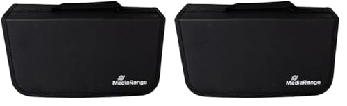 MediaRange BOX55 CD Tasche 96-Fach schwarz (Packung mit 2) von MediaRange