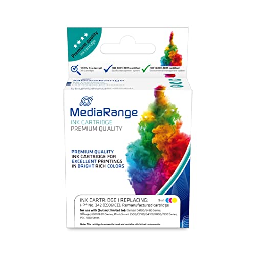 MediaRange Tintenpatrone, für/ersetzt HP® Nr. 342, wiederaufbereitet (mit Chip), farbig von MediaRange