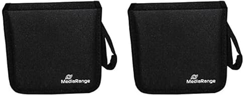 MediaRange CD-Wallet 24 CD/DVDs schwarz Retail, BOX50 (Packung mit 2) von MediaRange