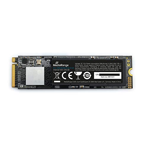 MediaRange Interne SSD Festplatte 256GB - Solid State mit M.2 Schnittstelle NVMe PCie 3.1 x4 und 3D-NAND-Technologie, ideal als internes SSD-Laufwerk zum Aufrüsten von Computern und Notebooks MediaRange Interne SSD Festplatte 256GB - Solid State mit M.2 Schnittstelle NVMe PCie 3.1 x4 und 3D-NAND-Technologie, ideal als internes SSD-Laufwerk zum Aufrüsten von Computern und Notebooks von MediaRange