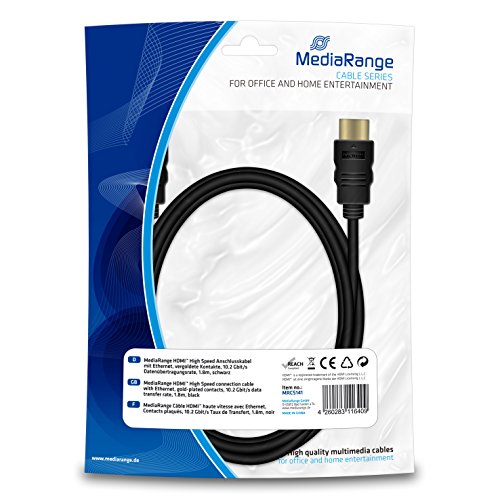 MediaRange MRCS141 HDMI Kabel, 1,8m Version 1.4 Schwarz von MediaRange