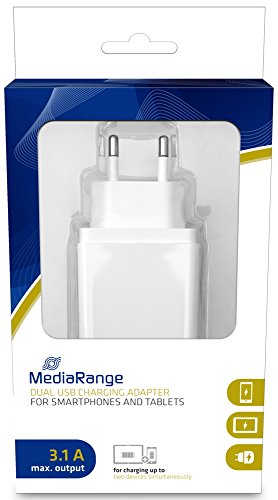 MediaRange MRMA104-02 Steckdosenladegerät 3.1A weiß von MediaRange