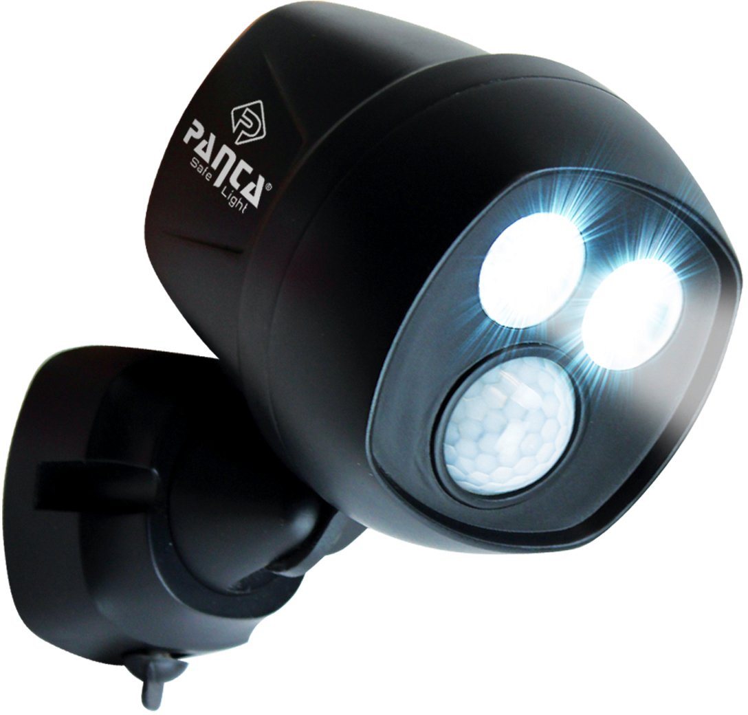 MediaShop Außen-Wandleuchte Panta Safe Light, LED fest integriert, Kaltweiß, Set mit 2 Stück, 360 Grad drehbar, wetterbeständig, extrem hell von MediaShop