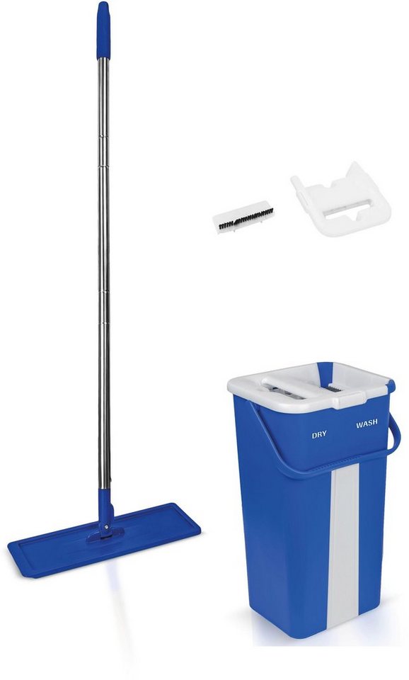 MediaShop Bodenwischer-Set Livington Touchless Mop, inkl. Doppeleimer und Mikrofaserpad, 2,7 Liter von MediaShop