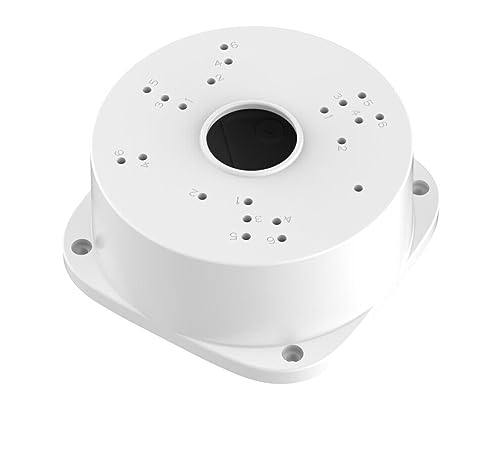 Montagebox CamBox Abzweigdose Anschlussdose Anschlussgehäuse Wand Dose Universal Kamera Montage für Überwachungskamera PVC (2) von Mediaart