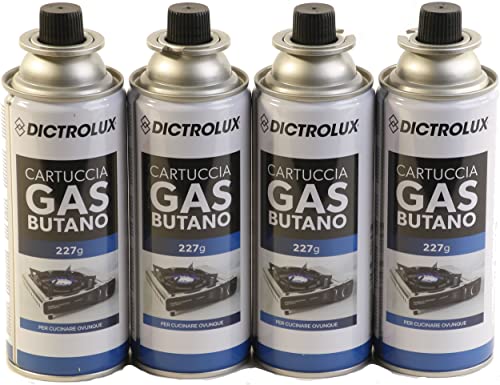 Mediablue Gaskartusche 227g Butan Campinggas Brenner Kocher Gas Kartuschen (4) von Mediablue