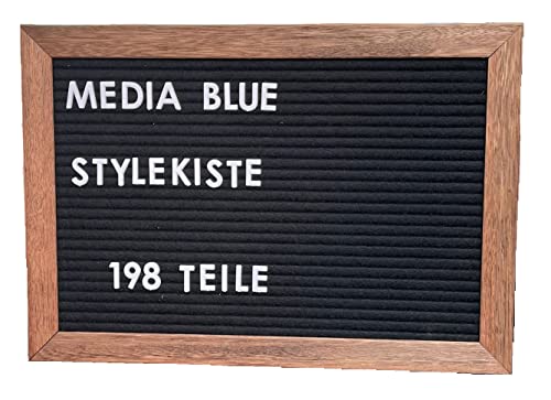 schwarz Letterboard, 33 x 23 cm, Holz, Buchstaben, Buchstabentafel, Message Board, Wandmontage, Standard von Mediablue