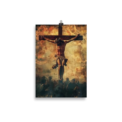 Medialess Jesus Bild | Poster & Kunstdrucke | Jesus am Kreuz – Opfer der Liebe 4| Wand-Bild, ungerahmt von Medialess