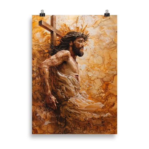 Medialess Jesus als Symbol des Opfers | Sacred Sacrifice: Jesu selbstloses Opfer 4 | Jesus Bild | Poster & Kunstdrucke | Wand-Bild, ungerahmt von Medialess