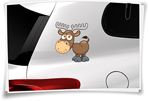 Medianlux Autoaufkleber Sticker Kinder Aufkleber Tierchen Baby Elch von Medianlux