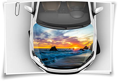 Medianlux Landschaft Ozean Meer Strand Motorhaube Auto-Aufkleber Steinschlag-Schutz-Folie Airbrush Tuning Car-Wrapping Luftkanalfolie Digitaldruck Folierung von Medianlux