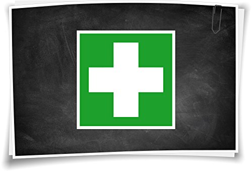 Medianlux Rettunszeichen E003 Erste Hilfe Aufkleber Piktogramm Rettungshinweis Schild, 2cm - 12 Stück von Medianlux