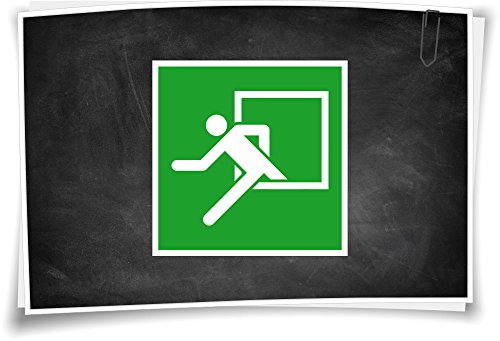 Medianlux Rettunszeichen Notausstieg Fluchtweg Aufkleber Rettungshinweis Schild Hinweis, 5cm - 3 Stück von Medianlux