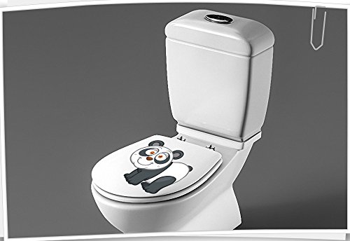 Medianlux Sitzplatz WC Deckel Aufkleber Sticker Wandtattoo Bad Toilette Baby Pandabär Panda von Medianlux