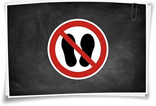 Medianlux Verbotszeichen P024 Betreten der Fläche verboten Verbot Aufkleber Piktogramm, 3cm - 6 Stück von Medianlux