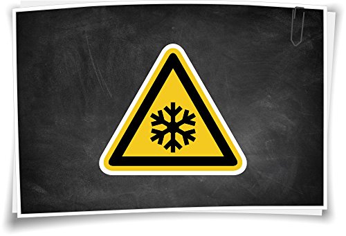 Medianlux Warnhinweis W010 Warnung vor niedriger Temperatur/Frost Aufkleber Piktogramm, 3cm - 6 Stück von Medianlux