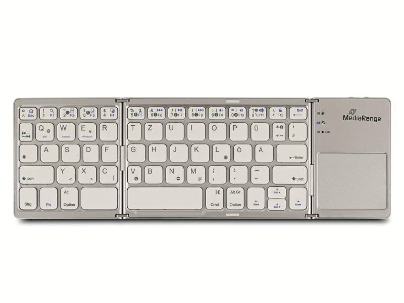Mediarange Funk Tastatur Keyboard Wireless Mros133 Touchpad Silber Kabellos  B-Ware von Mediarange