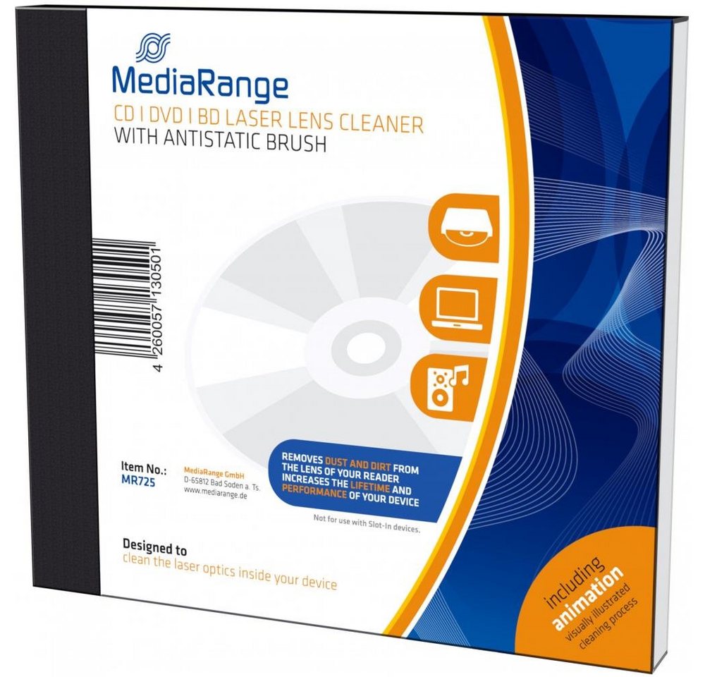 Mediarange MEDIARANGE MR725 PC Equipment cleansing CD & liquid Reinigungskit Bildschirmreinigungstuch von Mediarange