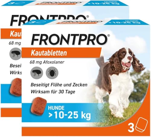 Frontpro 68 mg für Hunde 10-25 kg 2 x 3 Kautablette Frontpro 68 mg für Hunde 10-25 kg 2 x 3 Kautablette von Medibond