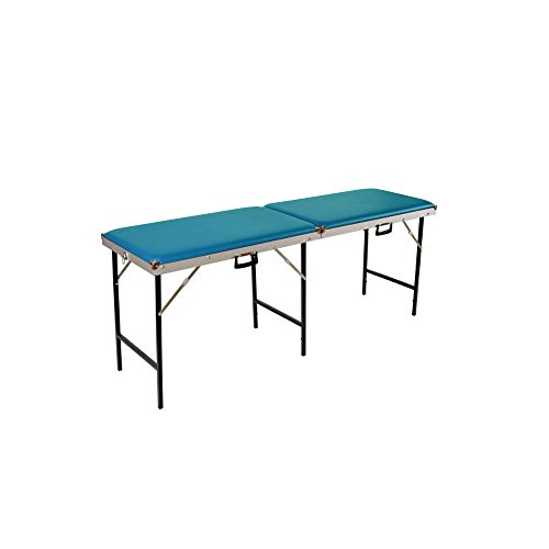 Medicalcorner24 Mobile Behandlungsliege, Massageliege, Koffermassagebank 2-teilig, 56 cm, türkis von Medicalcorner24