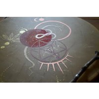 Merkaba Lotus Pferdetrommel | Schamanentrommel Handbemalt Natur Rohhaut Original Ritualinstrument von MedicinedrumsShop