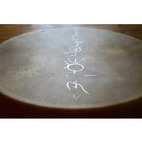 sternsymbol Pferdetrommel Gold Weiß, Totem-Trommel, Schamanentrommel, Totem-Rahmentrommel, Oberton-Heilung, Trommel Bemalt Weiß von MedicinedrumsShop