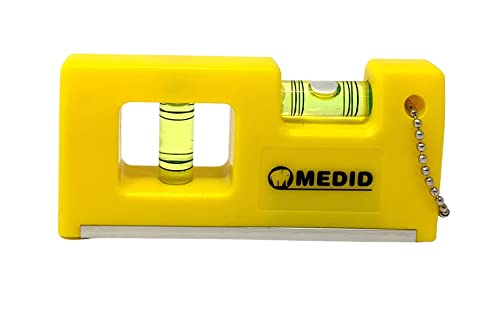 Medid 440 Taschen-Wasserwaage Mini-Wasserwaage (magnetisch, horizontale & vertikale Libelle, Kunststoffgehäuse) - 10 cm von Medid