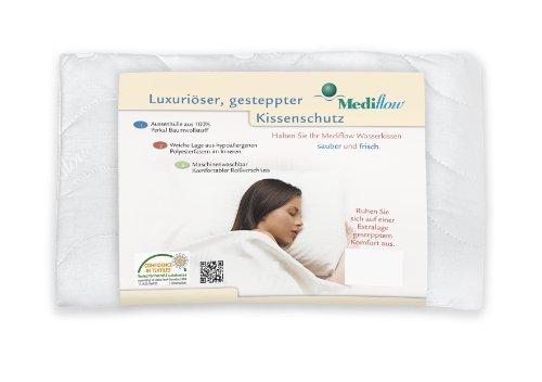 Mediflow Luxus Kissenbezug 50x70cm, Baumwolle, Weiß, 50 cm x 70 cm Mediflow Luxus Kissenbezug 50x70cm, Baumwolle, Weiß, 50 cm x 70 cm von Mediflow