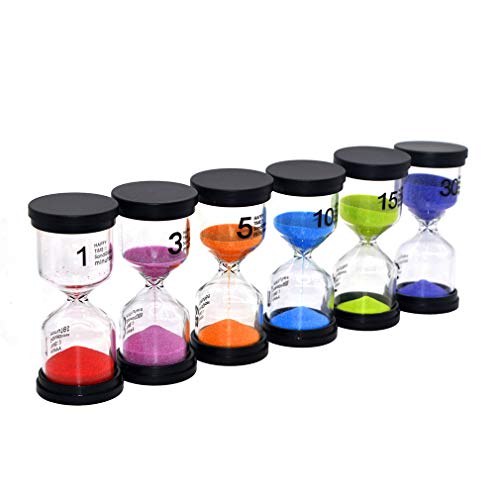 DecoSeries Lehre Sand Uhr Set 1 Minute 3 Minuten 5 Minuten 10 Minuten 15 Minuten 30 Minuten für Kids Study Zahnbürste mit Geschenk-Box DecoSeries Lehre Sand Uhr Set 1 Minute 3 Minuten 5 Minuten 10 Minuten 15 Minuten 30 Minuten für Kids Study Zahnbürste mit Geschenk-Box von Medigy