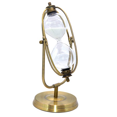 Sanduhr als Dekoration, in der Küche beim Kochen oder als Kontrolluhr beim Lernen, Metallbronze, Rotating White in 60 Mins, 60 Mins von Medigy