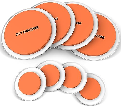 DIY Doctor as Super Möbelgleiter - Beweglicher Schwere Möbel War Nie Einfacher, Original Orange Scheiben, 8 Stück Value Pack, One Size von DIY Doctor