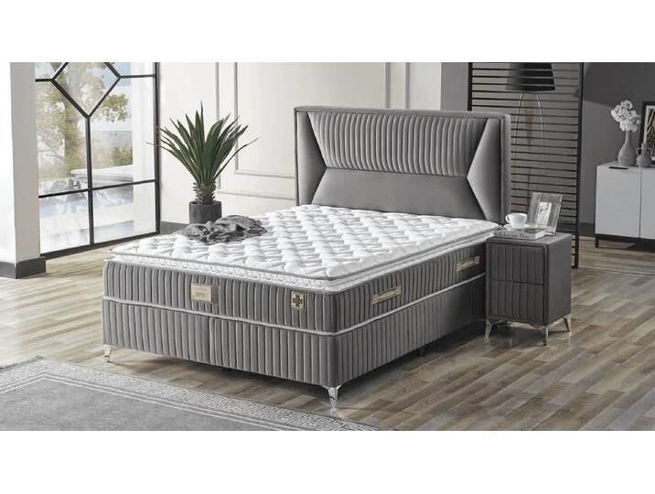 Napoli Boxspringbett Grau 180x200 Napoli Boxspringbett Grau 180x200 von Medipax