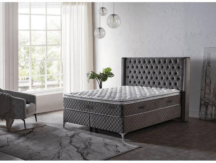 Nova Boxspringbett Antrazit 160x200 von Medipax