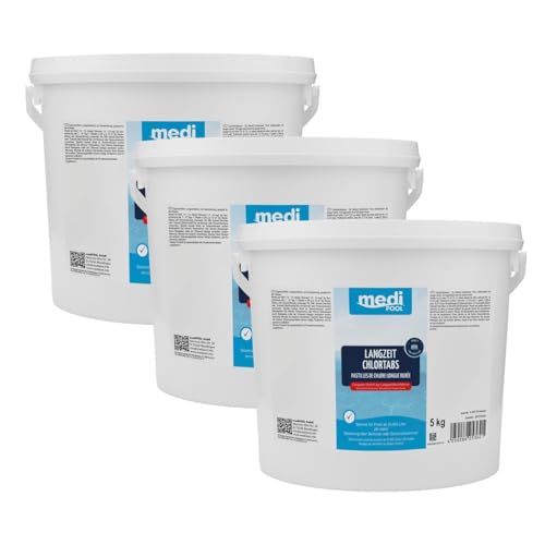 Medipool Langzeit ChlorTabs 200g, 3X 5 kg Langzeit Chlortabletten von Medipool
