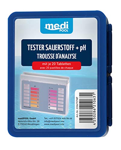 mediPOOL Sauerstoff/pH-Tester inkl. 40 Testtabletten mediPOOL Sauerstoff/pH-Tester inkl. 40 Testtabletten von Medipool