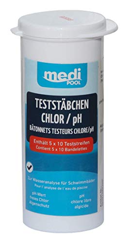 Medipool Schwimmbadpflege TestStäbchen Chlor/pH, 50 Stück von Medipool