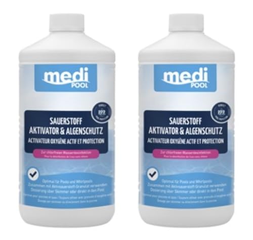 mediPOOL Sauerstoff Aktivator und Algenschutz 2X 1 L von Medipool