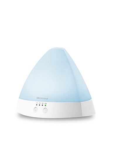 Medisana AD 630 Aroma Diffusor für Duftöle mit LED Wellness Licht in 6 Farben, Timer, Ultraschall-Technologie, 80ml von Medisana