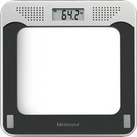 Medisana PS 425 Digitale Personenwaage Wägebereich (max.)=180kg Schwarz, Grau, Glas Mit Sprachausga von Medisana