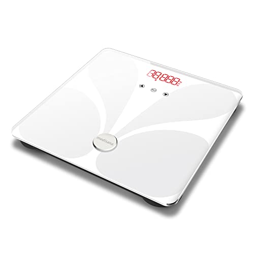 medisana BS 412 connect, digitale Körperanalysewaage 180 kg, Personenwaage zur Messung von Körperfett, Körperwasser, Muskelmasse und Knochengewicht, Körperfettwaage mit Körperanalyse App von Medisana