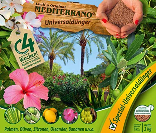 Palmendünger Mediterrano Universal/Spezialdünger für mediterrane Pflanzen 3Kg DAS Original! von Mediterrano