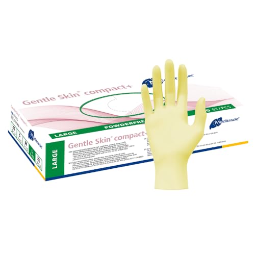 Latex-Handschuh Gentle Skin compact 400 Stück (4 Boxen à 100 Stück) (L) von Meditrade