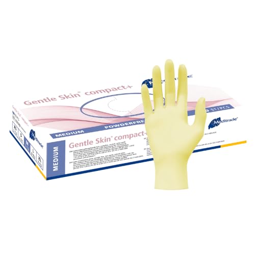 Latex-Handschuh Gentle Skin compact 400 Stück (4 Boxen à 100 Stück) (M) von Meditrade