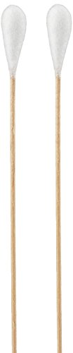 Meditrade 1264 Wattestäbchen, Steril, großer Kopf, Holz Griff, 15 cm Länge (100-er pack) von Meditrade
