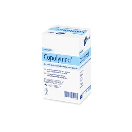 Meditrade 8091S Copolyme Sterile Untersuchungshandschuh paarweise Verpackt, Steril, Puderfrei, Größe Small (100-er pack) von Meditrade