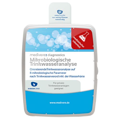 medivere Mikrobiologische Trinkwasseranalyse - Sicherheit durch Laboruntersuchung auf Legionellen, E. coli, Coliforme Bakterien & mehr gemäß Trinkwasserverordnung von medivere diagnostics