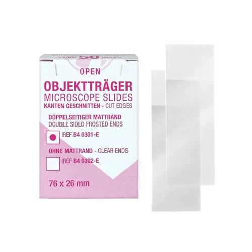 Mediware B4 0301-E Eco-Objektträger mit doppeltem Mattrand (50-er Pack) von Mediware